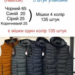Жилетка чоловіча утеплена з капюшоном E31 оптом