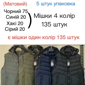 Жилетка чоловіча утеплена з капюшоном E35 оптом