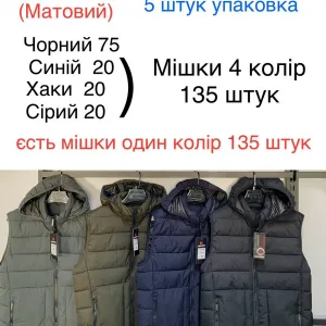 Жилетка чоловіча утеплена з капюшоном E36 оптом