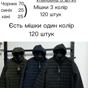 Чоловіча демісезонна стьобана куртка з капюшоном М22