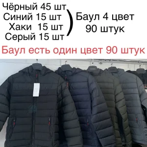 Чоловіча демісезонна стьобана куртка з капюшоном 2243
