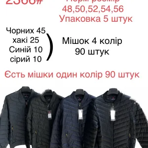 Чоловіча демісезонна стьобана куртка з капюшоном 2366