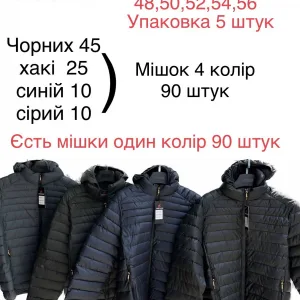 Чоловіча демісезонна стьобана куртка з капюшоном 2367