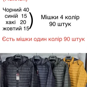 Чоловіча демісезонна стьобана куртка з капюшоном 2502