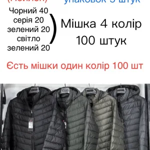Чоловіча демісезонна стьобана куртка з капюшоном 2504