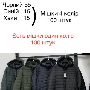 Чоловіча демісезонна стьобана куртка з капюшоном 2505