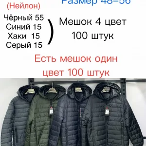 Чоловіча демісезонна стьобана куртка з капюшоном 2506