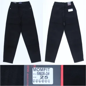 Жіночі джинси МОМ оптом RELUCKY M0605 чорні
