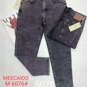 Жіночі джинси оптом MEECAIOO мом графітові мод. М6076