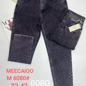 Жіночі джинси оптом MEECAIOO мом графітові мод. М6080