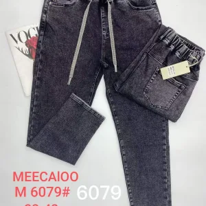 Жіночі джинси оптом MEECAIOO мом графітові мод. М6079