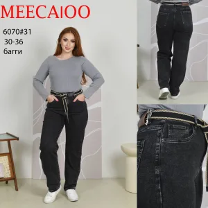 Жіночі джинси оптом MEECAIOO баггі чорні мод. М6070