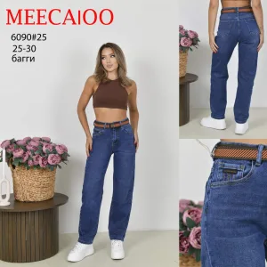 Жіночі джинси оптом MEECAIOO баггі сині мод. М6090