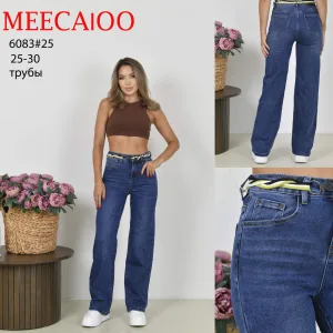 Жіночі джинси оптом MEECAIOO труби сині мод. 6083