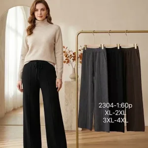 Жіночі вовняні брюки широкого крою оптом, XL/2XL-3XL/4XL
