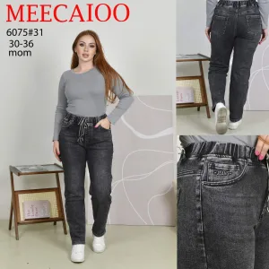 Жіночі джинси MEECAIOO 6075#31 MOM сірі 30–36