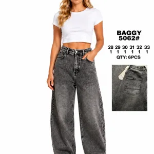 Жіночі джинси VINDASION 5062 BAGGY на резинці стрейч 28–33 оптом