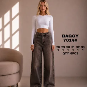Жіночі джинси BAGGY VINDASION 7014 оптом, стрейч, розміри 28–33, напівбатал