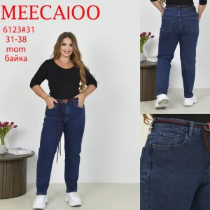 Жіночі джинси MOM на байці оптом, модель 6123