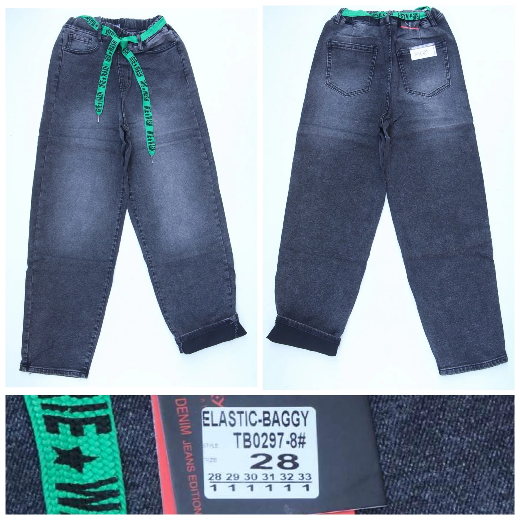 Жіночі джинси RELUCKY TB0297-8 BAGGY на байці, розміри 28–33 оптом