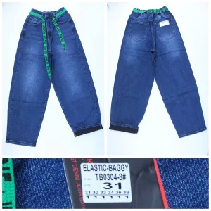 Жіночі джинси RELUCKY TB0304-8 BAGGY на байці, розміри 31–38 оптом