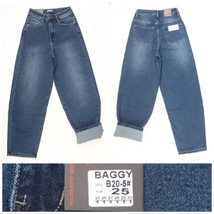 Жіночі джинси RELUCKY B20-5 BAGGY на байці, розміри 25–30 оптом